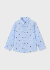 Camisa Manga Larga Estampado Perritos Mayoral Moda