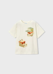 Camiseta Estampado Virtual Blanco Mayoral