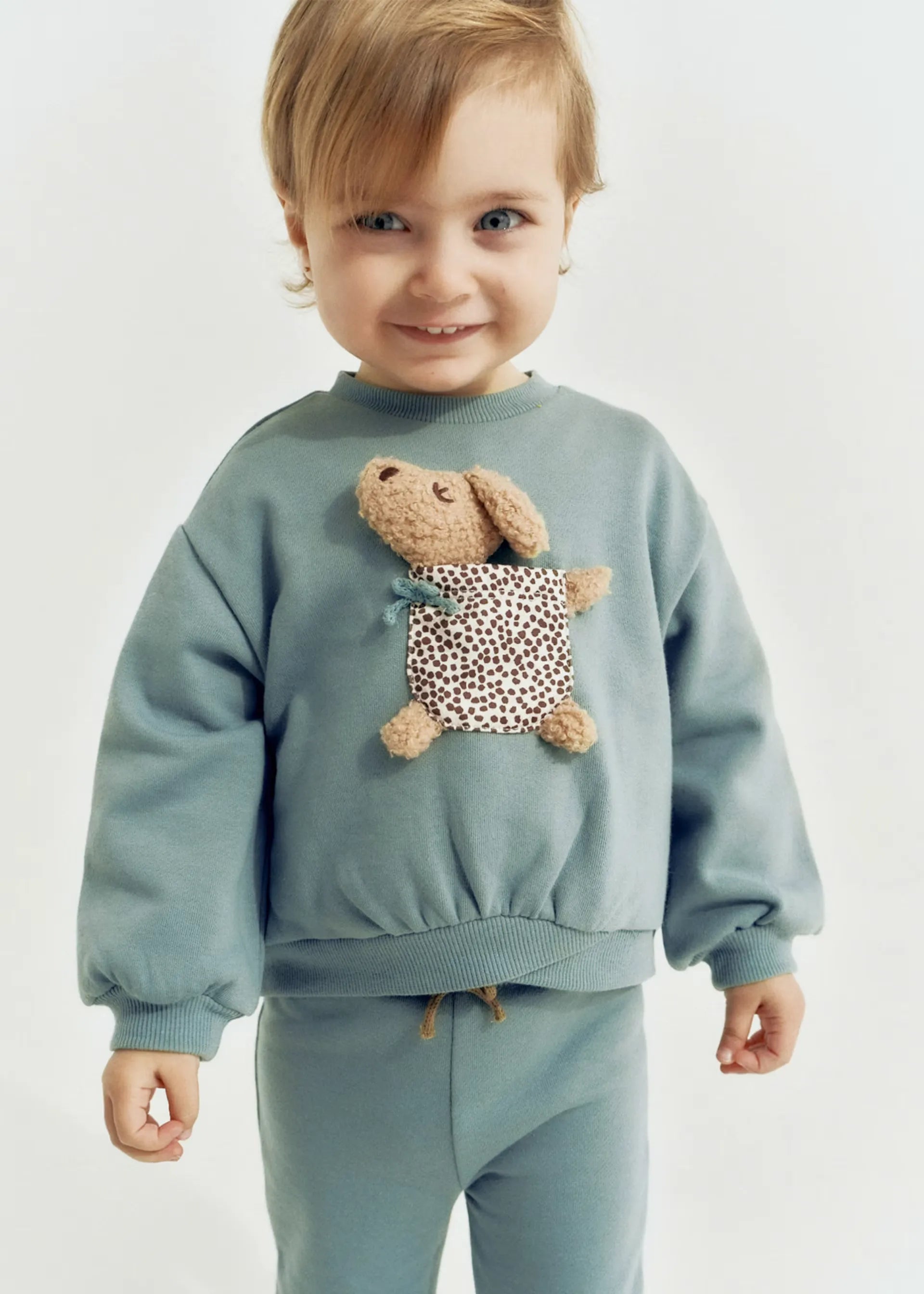 Conjunto Pantalon Bordado Dog Verde Mayoral
