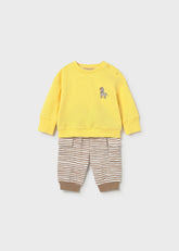 Conjunto Saco Pantalón Cebra Amarillo