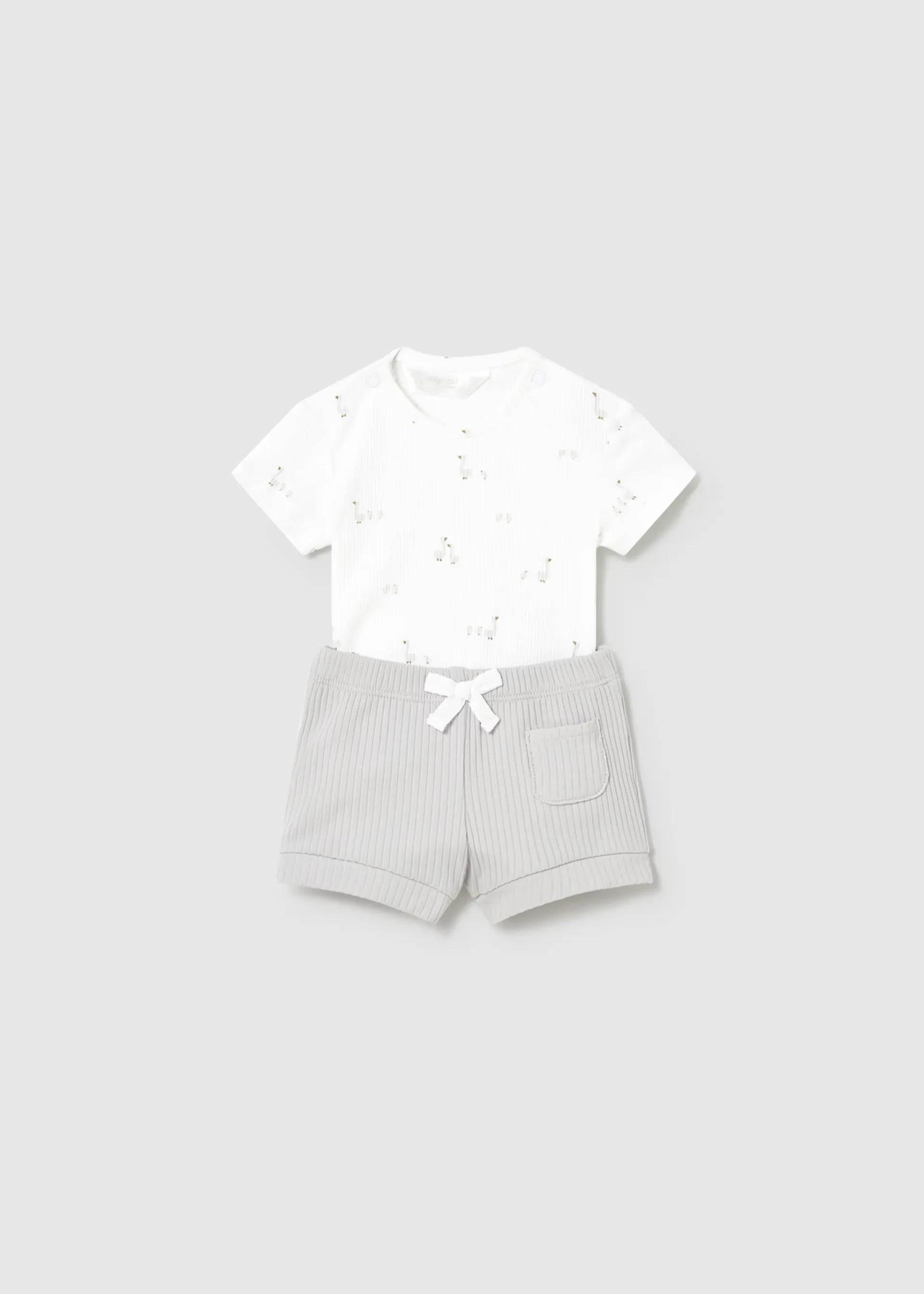 Conjunto Bermuda Estampado Pato Blanco Mayoral