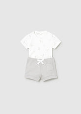 Conjunto Bermuda Estampado Pato Blanco Mayoral