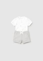 Conjunto Bermuda Estampado Pato Blanco Mayoral