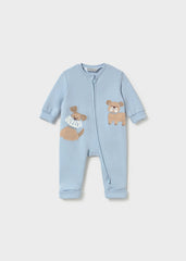 Pijama Bordados Dogs Cremallera Azul Mayoral Moda