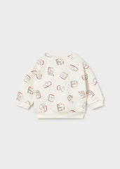 Saco Sudadera Estampado Yummy Crema Mayoral Revés