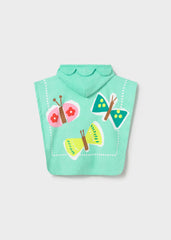 Toalla con Capota Mariposa Turquesa Mayoral modelo