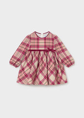 Vestido Cuadros Moño Frambuesa Mayoral