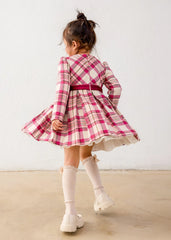 Vestido Cuadros Frambuesa Mayoral modelo niña