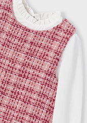 Vestido Combinado Pichi Tejido Rosa Mayoral