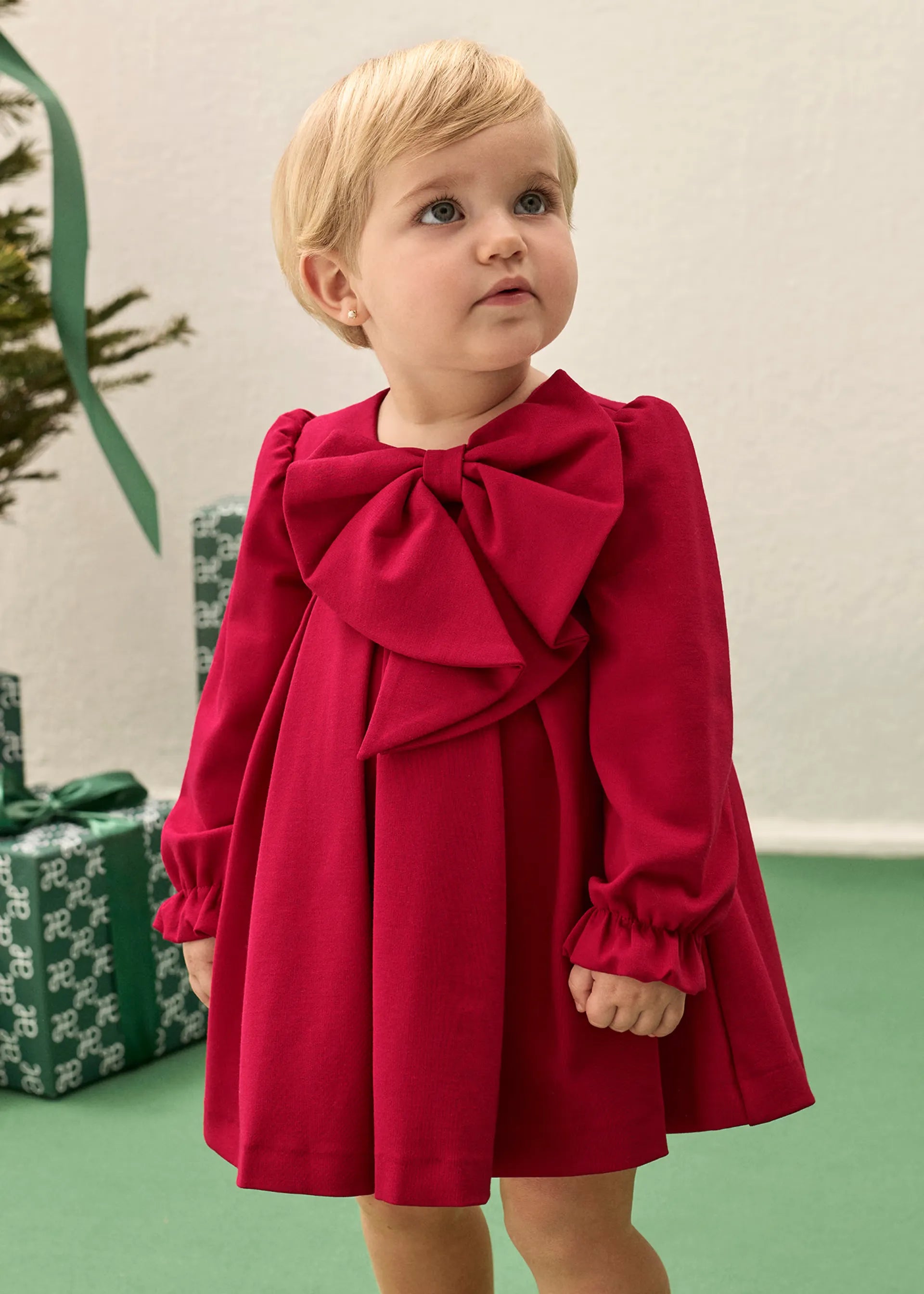 Vestido Milano Moño Cuello Rojo Abel & Lula