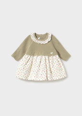 Vestido Combinado Tricot Laurel Verde Mayoral