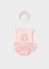 Body Bordado Oso Tutu Rosa Mayora