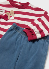Conjunto Pantalon Lineas Raton Rojo Mayoral Detalle