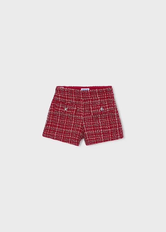 Short Tejido Tweed Rojo Mayoral