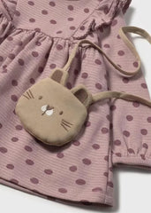Vestido Puntos Con Bolso Rosa Mayoral detalle