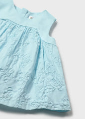 Vestido Bordado Flores Azul Mayoral detalle