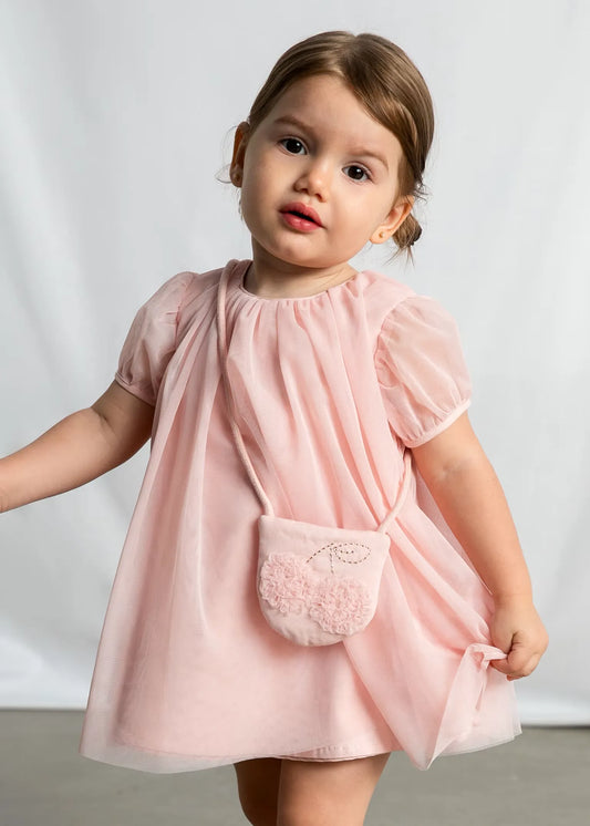 Vestido Tul con Bolso Rosa Mayoral