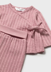 Conjunto Pantalón Lazo Rosa Mayoral detalle