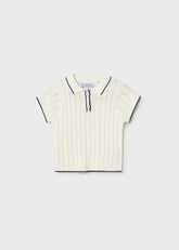 Blusa Polo Tricot Blanco Mayoral