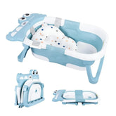 Bañera Plegable Bubble Con Soporte Azul Bebebsit
