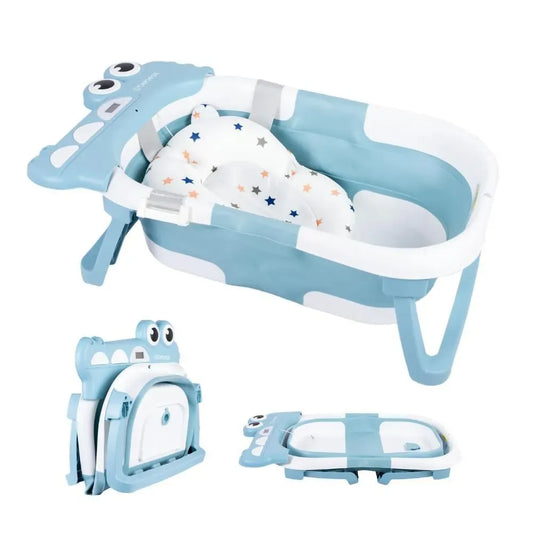 Bañera Plegable Bubble Con Soporte Azul Bebebsit