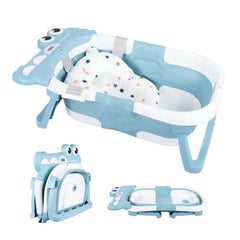 Bañera Plegable Bubble Con Soporte Azul Bebebsit
