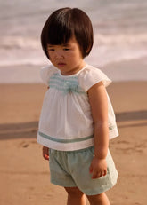 Conjunto Short Blusa Bordado Mayoral Modelo