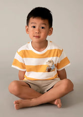 Conjunto Bermuda Cocodrio Rayas Amarillo Mayoral
