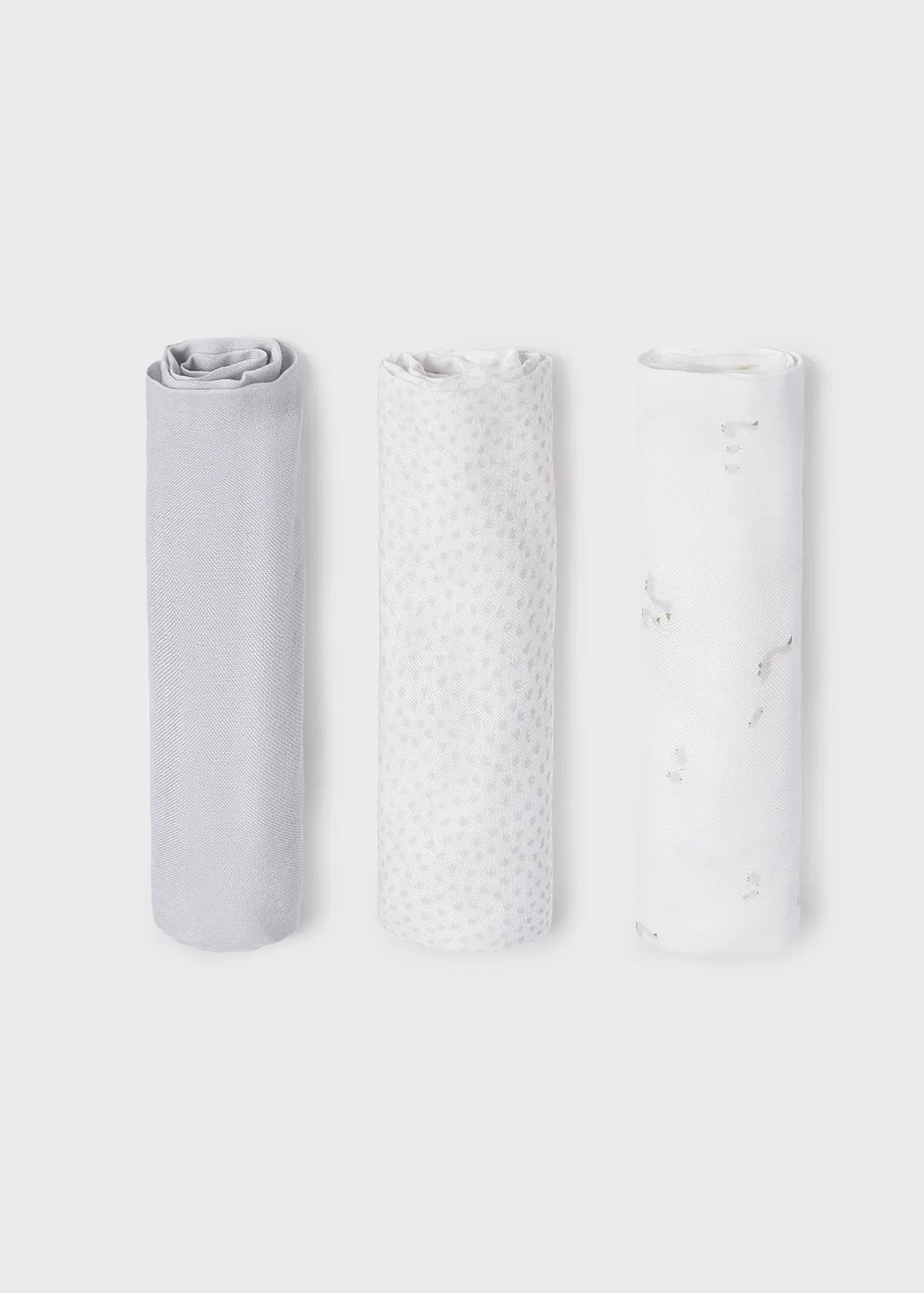 Set 3 Muselinas Estampado Gris Mayoral