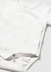 Body Manga Corta Osos Crudo Unisex Mayoral detalle