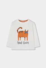 Camiseta Manga Larga Estampado Gato Boboli
