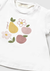 Blusa Estampado Flores y Fruta Blanco Mayoral