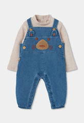 Conjunto Overol Bordado Oso Boboli