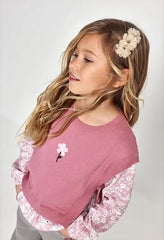 Conjunto Pantalon Rosa Flor Boboli