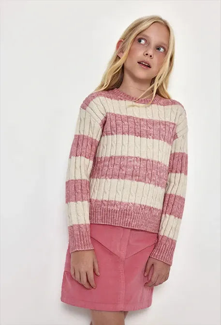 Saco Trenzado Combinado Rosa Boboli Modelo