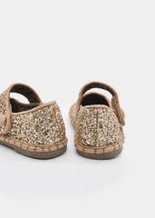 Baletas Alpargatas Mercedita Glitter Oro Mayoral Detalle