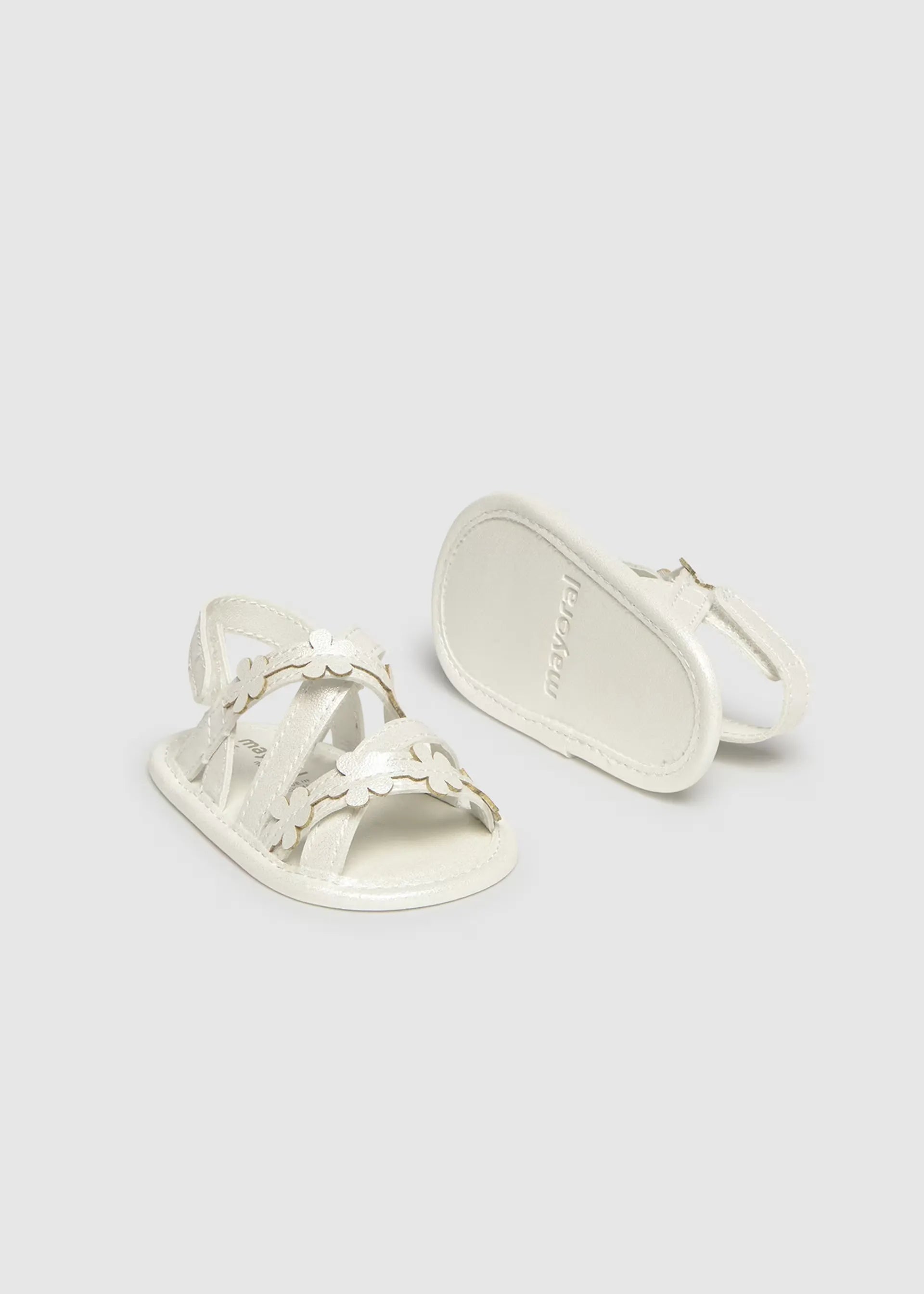 Sandalias sin Suela Flores Blanco Mayoral