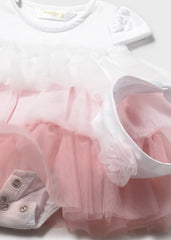 Vestido Tul con Diadema Rosa Mayoral detalle