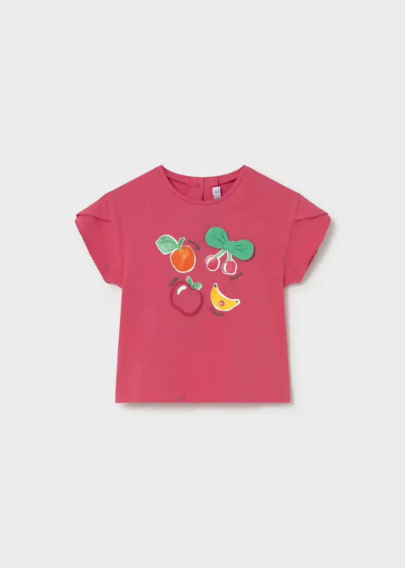 Blusa Frutas Interactiva Fucsia Mayoral