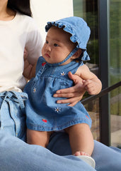 Vestido Denim Bordado Fresas Mayoral modelo
