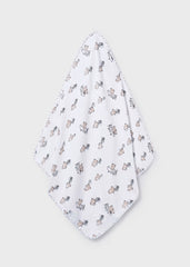 Toalla con Capota Estampado Osos Beige Mayoral