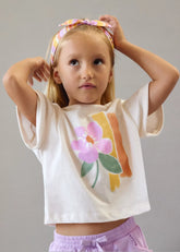 Blusa Estampado con Balaca Flor Lila Mayoral