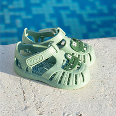 Sandalias Tobby Croco Matcha Verde Igor MODELO