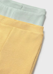 Set 2 Pantalones Acanalados Verde Amarillo Mayoral Estilo