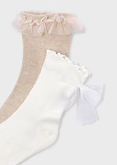 Set 2 Pares de Medias Tul Beige Mayoral ESTILO