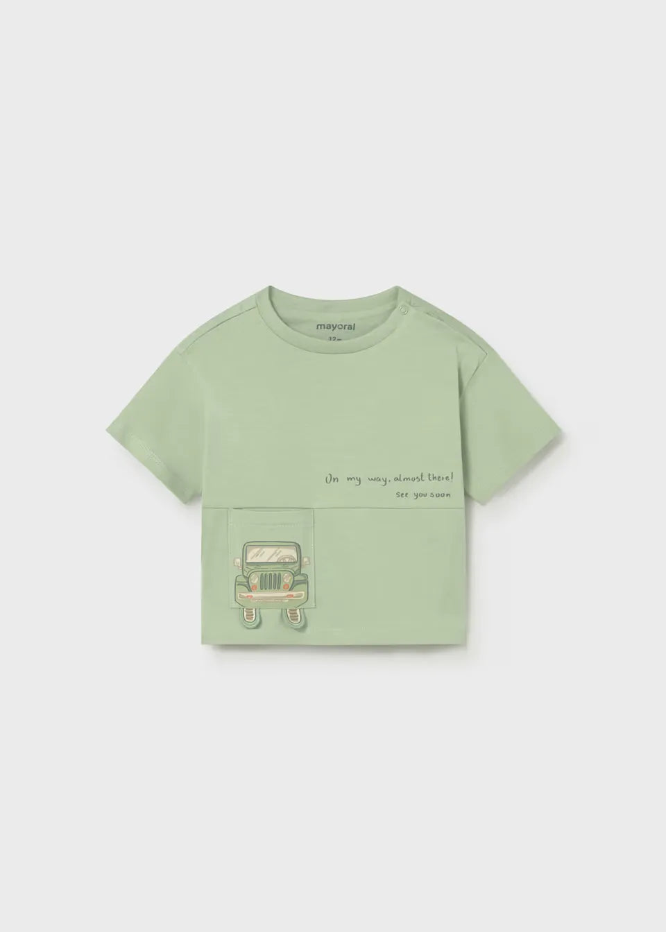Camiseta Bolsillo Carro Verde Mayoral