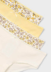 Set 4 Pantys Estampado Amarillo Mayoral