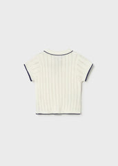 Blusa Polo Tricot Blanco Mayoral estilo