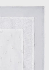 Set 3 Muselinas Estampado Gris Mayoral DETALLE