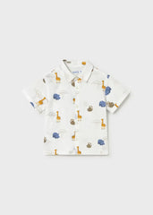 Camisa Estampado Animales Blanco Mayoral